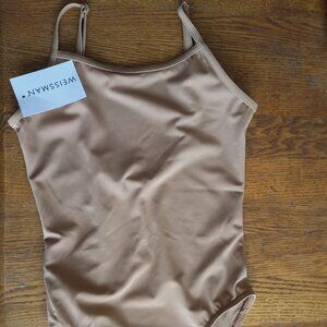NWT Weissman Tan Dance Leotard Size MC